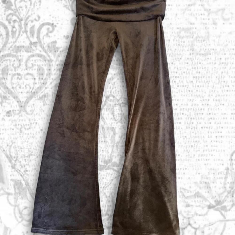 joshua perrets navy velvet flared leggings